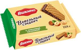 Яшкино вафли сендвич с ореховой начинкой 180 г