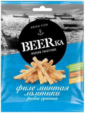 GO BEERka Филе минтая ломтики 25 г