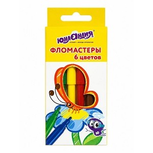 Фломастеры Юнландия 6 цветов